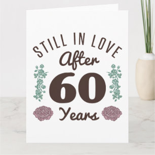 Süße 60. Hochzeitstagsfeier Karte