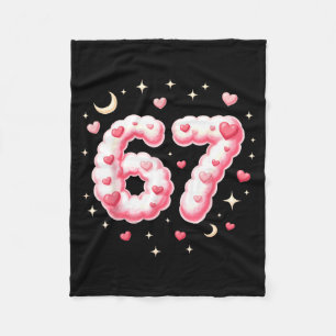 Süße 67 Kawaii Herzen Valentinstag Kinder Humor Fleecedecke