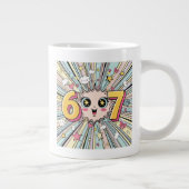 Süße 6 7 Brainrot Chibi Anime Jumbo-Tasse (Rechts)