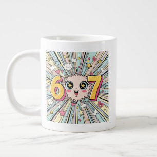 Süße 6 7 Brainrot Chibi Anime Jumbo-Tasse