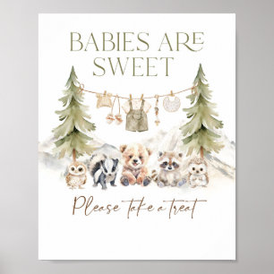 Süße Abenteuer Wald Erkundung Jungen Baby-Party Poster