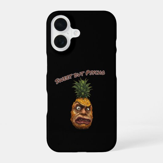 Süße aber psycho Pineapple iPhone 16 Hülle (Rückseite)