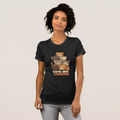 Süße aber sture Katze Stack lustiges T-Shirt  (Vorne ganz)