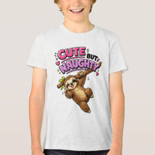 Süße aber unartige Faultier Tri-Blend Shirt