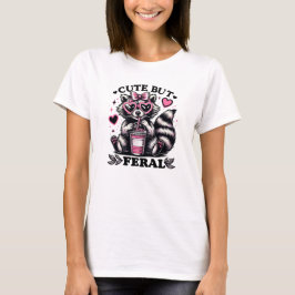Süße aber wilde Waschbär-Rosabrille T-Shirt