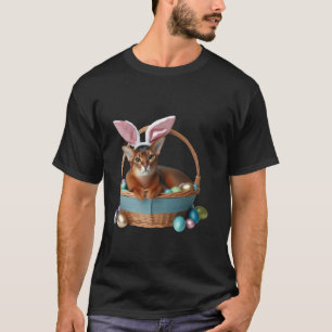 Süße Abessinierkatze Ostereiersuche Besitzer Häsch T-Shirt