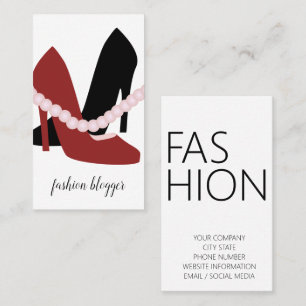 Süße Absätze Perlen Frau Fashionista Bloggerin Visitenkarte