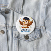 Süße Abschieds-Eule Kleine Eule Große Träume Button (Beispiel)