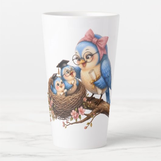 Süße Abschieds-Vogel-Latte-Tasse Milchtasse (Vorderseite)