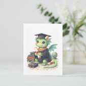 Süße Abschluss-Drache-Postkarte Postkarte (Stehend Vorderseite)