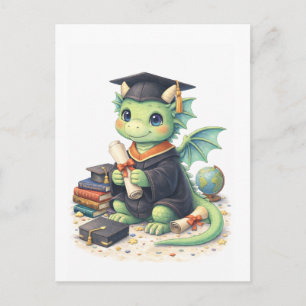 Süße Abschluss-Drache-Postkarte Postkarte