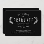 Süße Abschluss-Einladung des Wreath-| Einladung (Vorne/Hinten)