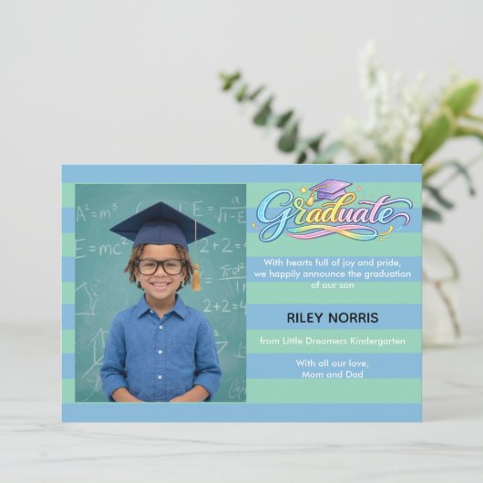 Süße Abschlussankündigung  (Stehend Vorderseite)