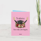 Süße Abschlussmütze mit Blumenmuster | Das Abenteu Karte (Rückseite)