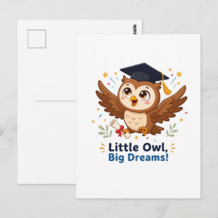Süße Absolventeneule Kleine Eule Große Träume Postkarte