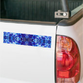 Süße abstrakte blaue Leuchtglas Autoaufkleber (Auf Lkw)