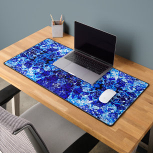 Süße abstrakte blaue Leuchtglas Schreibtischunterlage