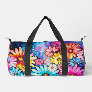 Süße abstrakte Gänseblümchen-Kunst Duffle Bag