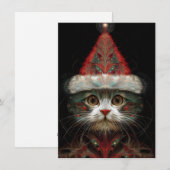 Süße abstrakte Katzen-Weihnachtskarten Feiertagskarte (Vorne/Hinten)