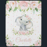 Süße Adorable Elefant Pastel Rosa Blütenbraun iPad Hülle<br><div class="desc">c) Das glückliche Cat Studio</div>