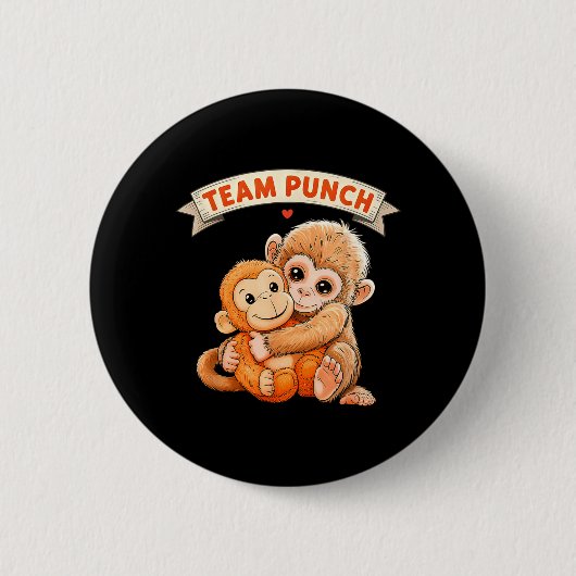 Süße Affe Schlag Baby Affe Team Schlag Button (Vorderseite)