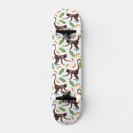 Süße Affen, die Bananen jonglieren Skateboard (Vorderseite)