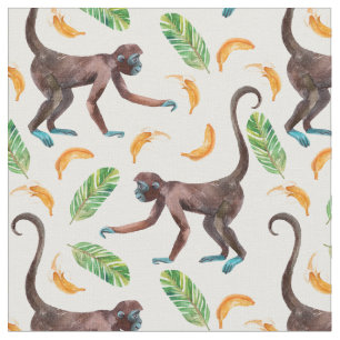 Süße Affen, die Bananen jonglieren Stoff