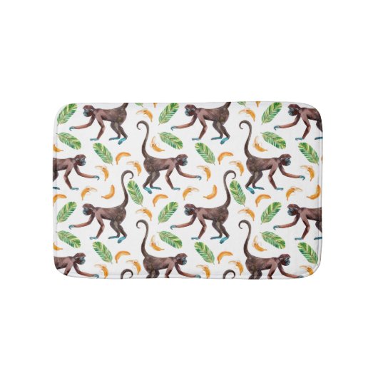 Süße Affen, die Bananen schuggeln Badematte (Vorderseite)