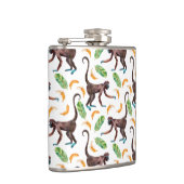 Süße Affen, die Bananen schuggeln Flachmann (Rechts)