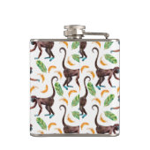 Süße Affen, die Bananen schuggeln Flachmann (Rückseite)