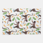 Süße Affen, die Bananen schuggeln Geschirrtuch (Horizontal)