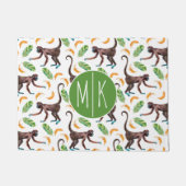 Süße Affen, die Monogramm der Bananen-| jonglieren Fußmatte (Vorderseite)