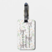 Süße Affen, die Monogramm der Bananen-| jonglieren Gepäckanhänger (Rückseite vertikal)