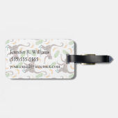 Süße Affen, die Monogramm der Bananen-| jonglieren Gepäckanhänger (Rückseite horizontal)