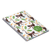 Süße Affen, die Monogramm der Bananen-| jonglieren Notizblock (Rechte Seite)