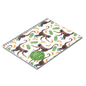 Süße Affen, die Monogramm der Bananen-| jonglieren Notizblock (Linke Seite)