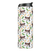 Süße Affen, die Monogramm der Bananen-| jonglieren Thermosbecher (Nach links gedreht)