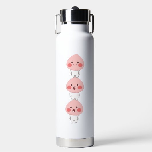 Süße Affen-Drillinge Trinkflasche (Vorderseite)