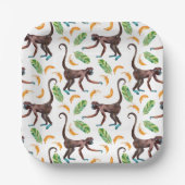 Süße Affen juggling Bananen Pappteller (Vorderseite)