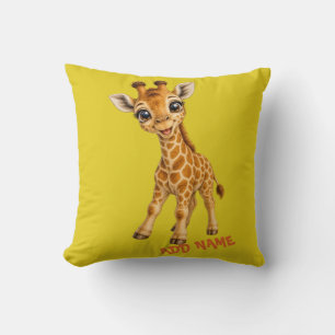 Süße aktive Babytier-Sammlung Giraffe Citrin Kissen