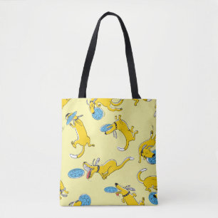 Süße Aktivität Hunde vintage nahtloses Muster. Doo Tasche