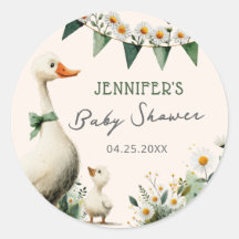 Süße Alberne-Gans-Baby-Shower-Aufkleber
