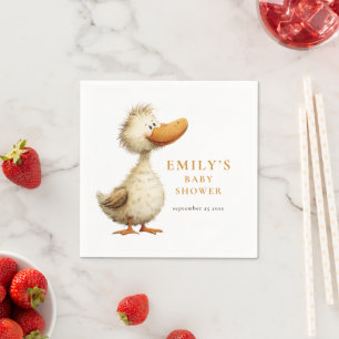 Süße Alberne Gans Baby Shower Serviette