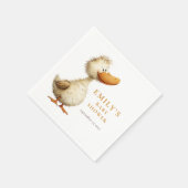 Süße Alberne Gans Baby Shower Serviette (Ecke)
