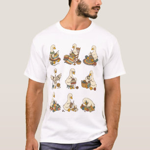 Süße alberne Gans häkelt , Lustiger Garnliebhaber T-Shirt