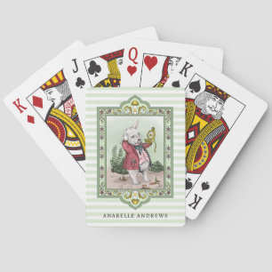 Süße Alice im Wunderland Weißer Hase Benutzername Spielkarten