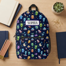 Süße Alien-Galaxie-Muster-Rucksack