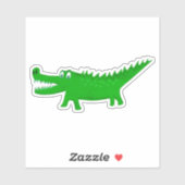 Süße Alligator-Zeichnung Aufkleber (Blatt)