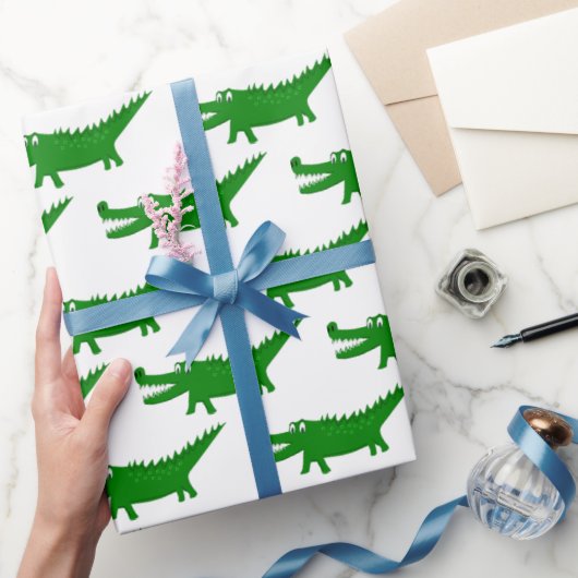 Süße Alligator-Zeichnung Geschenkpapier (Schenken)