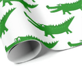 Süße Alligator-Zeichnung Geschenkpapier (Rolleneckpunkt)